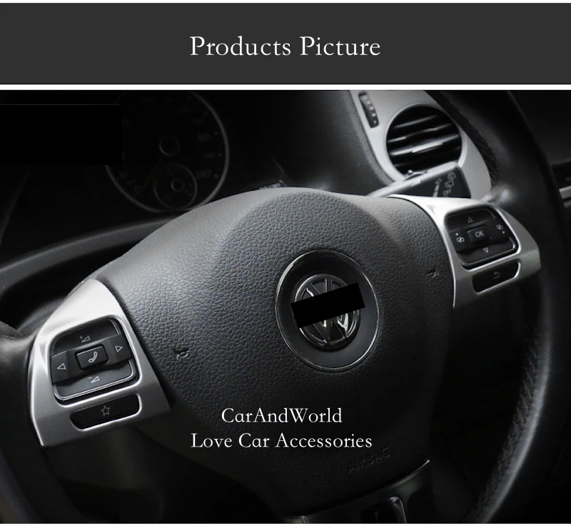 Руль планки с кнопками Крышка для Volkswagen VW Tiguan 2009 2010 2011 2012 2013 аксессуары для украшения автомобиля