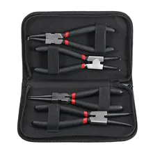 

4pcs Portable Circlip Pliers Set 7in 180mm LongNose Crimping Snap Shaft Clamp Plier Staight Bent Remover Multi-tool Hand Tools
