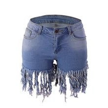 Джинсовые шорты, летняя мода, длинные потертые края, женские облегающие джинсовые шорты, сексуальные джинсовые шорты стрейч с карманами