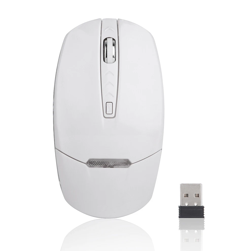 Белый Jelly Comb, беспроводная мышь, 2,4 г, USB, нано приемник, мышь для ноутбука, ноутбука, ПК, планшета, для дома, офиса, портативная тонкая мышь, подсветка - Цвет: Белый