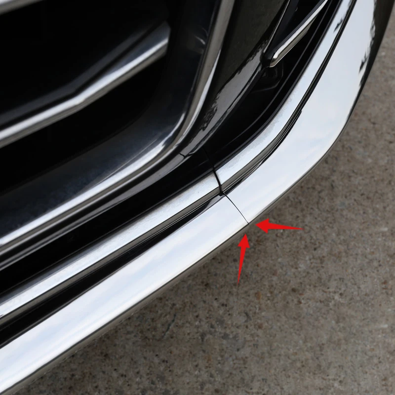 Отделка переднего бампера полосы из нержавеющей стали 3 шт. для Audi A6 C7- автомобиля Стайлинг головы украшения наклейки