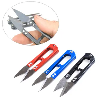 

Home DIY Cross embroidery metal scissors U shaped spring yarn scissors for clothing tailoring tools Accessories
