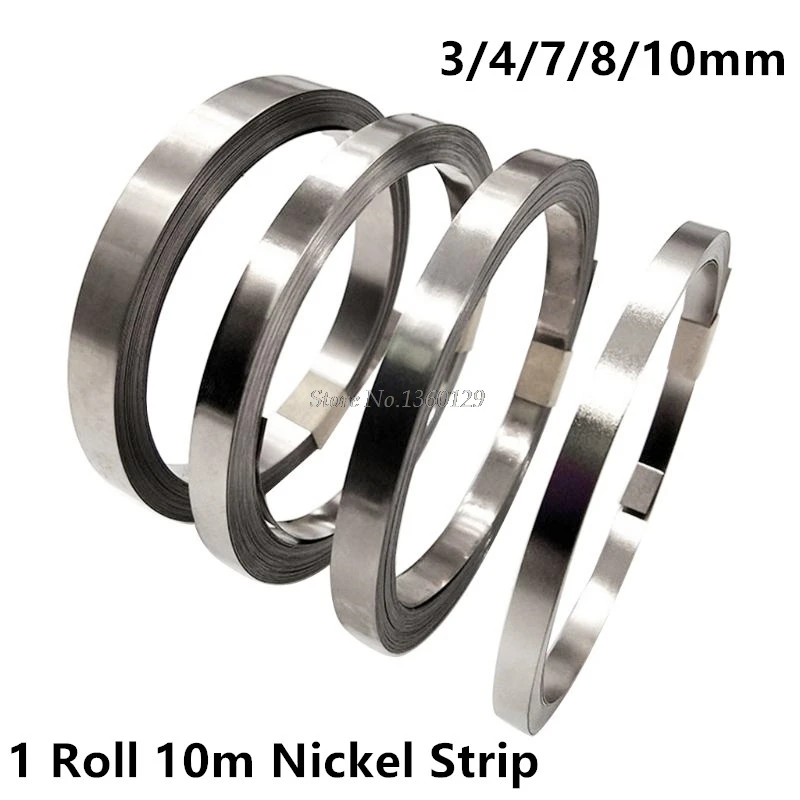 1 Roll 18650 Li-ion Battery Nickel Sheet Plate Nickel Plated Steel Belt Strip Connector Spot Welding Machine Battery Welders