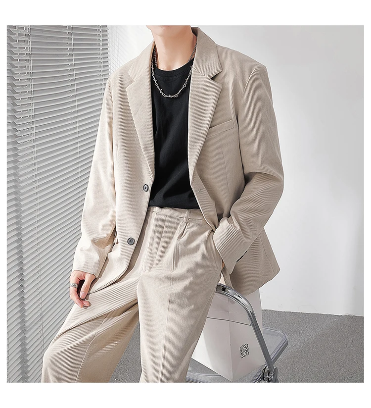 Corduroy blazers homens na moda do vintage