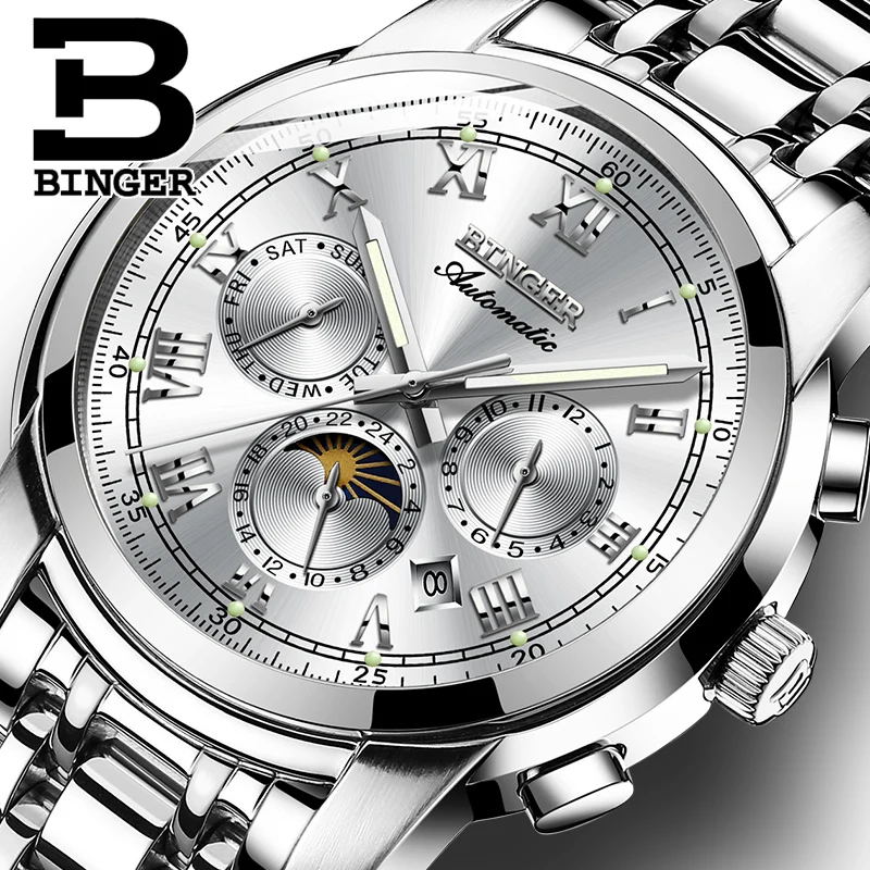 

BINGER men's mechanical watches,Luxury mechanical watches,Automatic winding