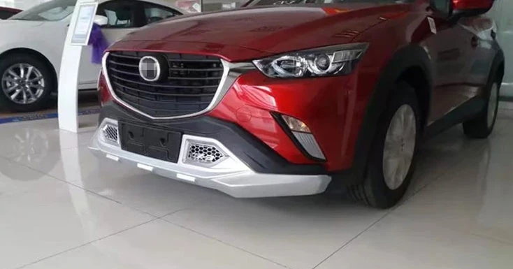 Автомобиль ABS пластик Передний+ Задний бампер протектор Подоконник Накладка багажник защита Накладка для Mazda CX-3 Бампер протектор