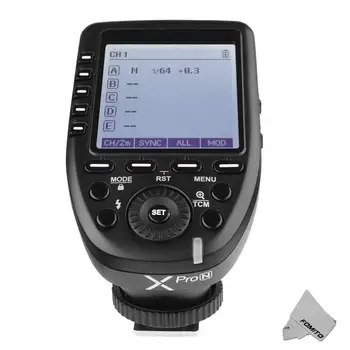 

Godox Xpro-N TTL Wireless Flash Trigger Transmitter for Nikon, 1/8000s HSS, TTL-Convert-Manual Function, Large Screen, 5 Dedicat