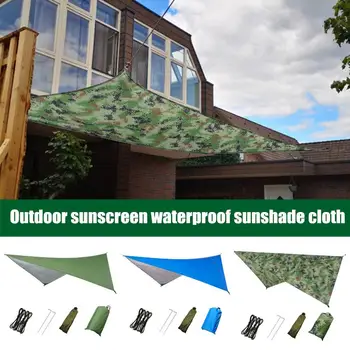 

S/L Outdoor Garden Sun Shade Equilateral-Triangl Sunscreen Awning Outdoor Oxford Cloth Protection Cover Accessories