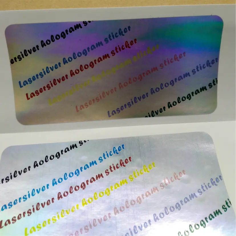 Laserhologram ПВХ стикер печать этикеток на заказ/рулон резки