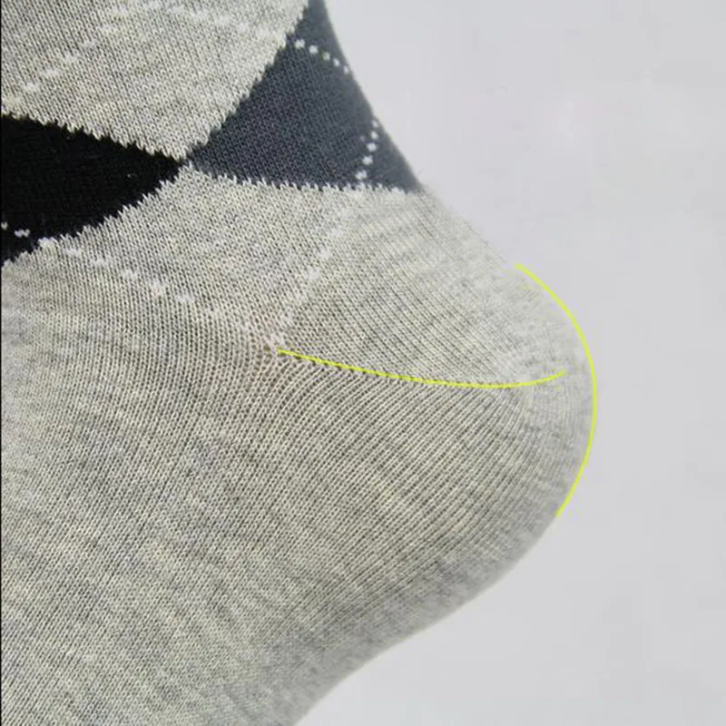 5 Pairs Men's Business Dress Socks with Fingers Cotton Short 5 Toes Crew Sock Casual Fashion Diamond Pattern Toe Socks Deodorant