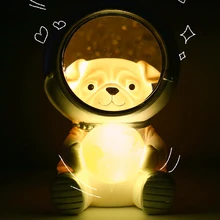 

Creative Astronaut Night Light Cute Pet Spaceman Night Light Resin Bedroom Bedside Lamp Decorative Lighting Childrens Gifts Ledy