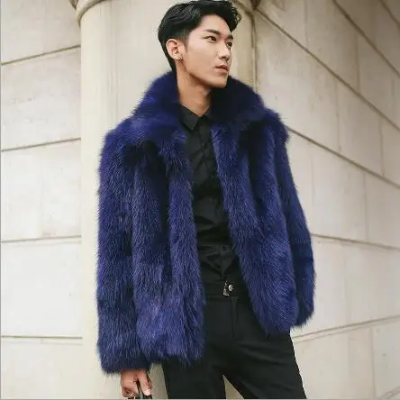 Leopard Men faux fur Coats 2021 Winter 