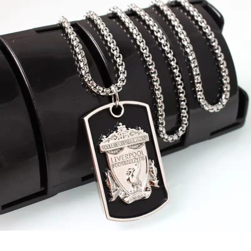 Ожерелье MINCN Liverpool, ожерелье в стиле хип-хоп, мужское ожерелье из нержавеющей стали, Футбольная чашка, щит, Ливерпуль, аксессуары, хип-хоп трофей, кулон