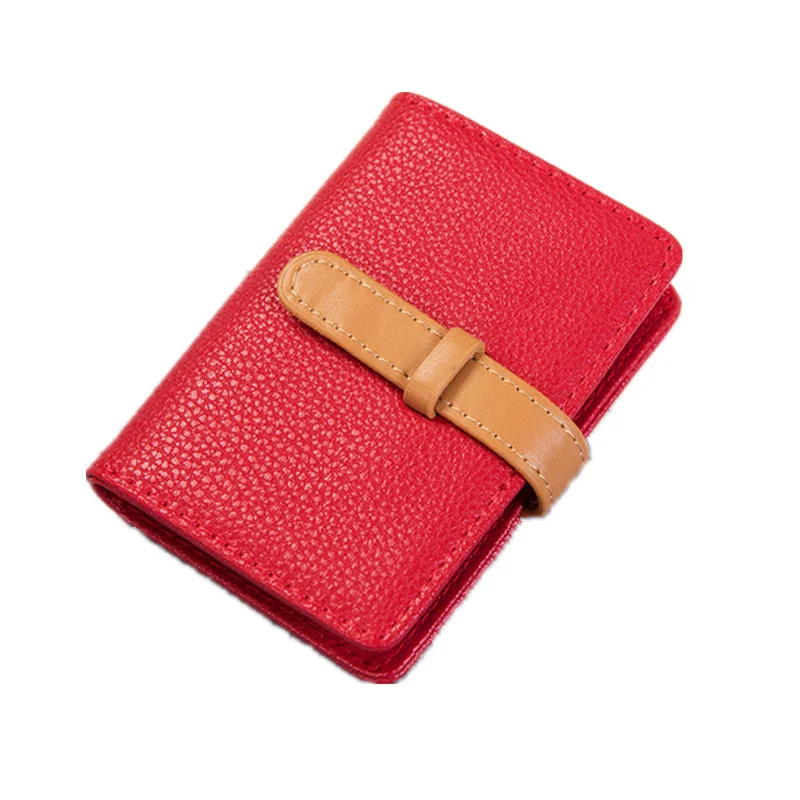 red PURDORED 1 шт. 26 слотов визитница унисекс чехол для кредитных карт для мужчин ID держатель для карт для женщин визитница для путешествий кошелек Tarjetero - Цвет: red
