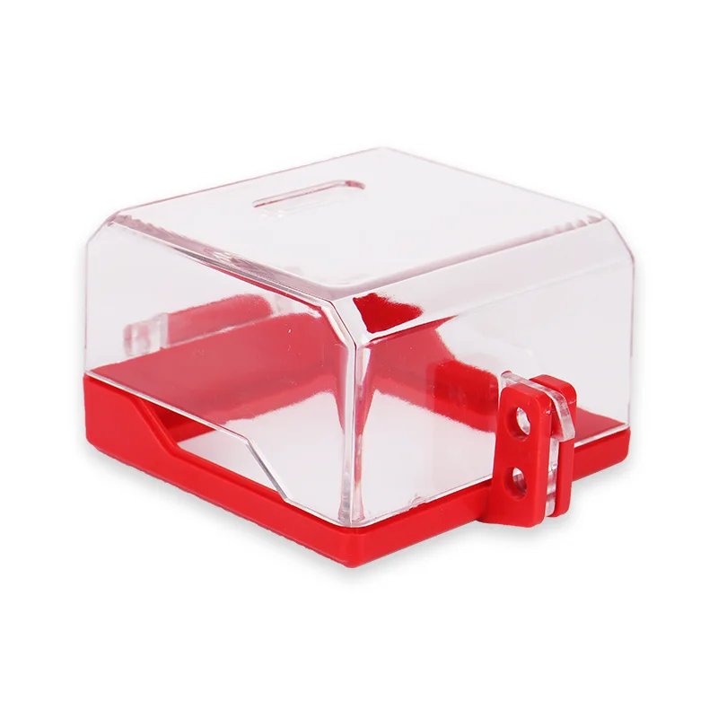 

Transparent Plastic Wall Switch Cover Safety Lockout Device Lock Box With Fixed Glue