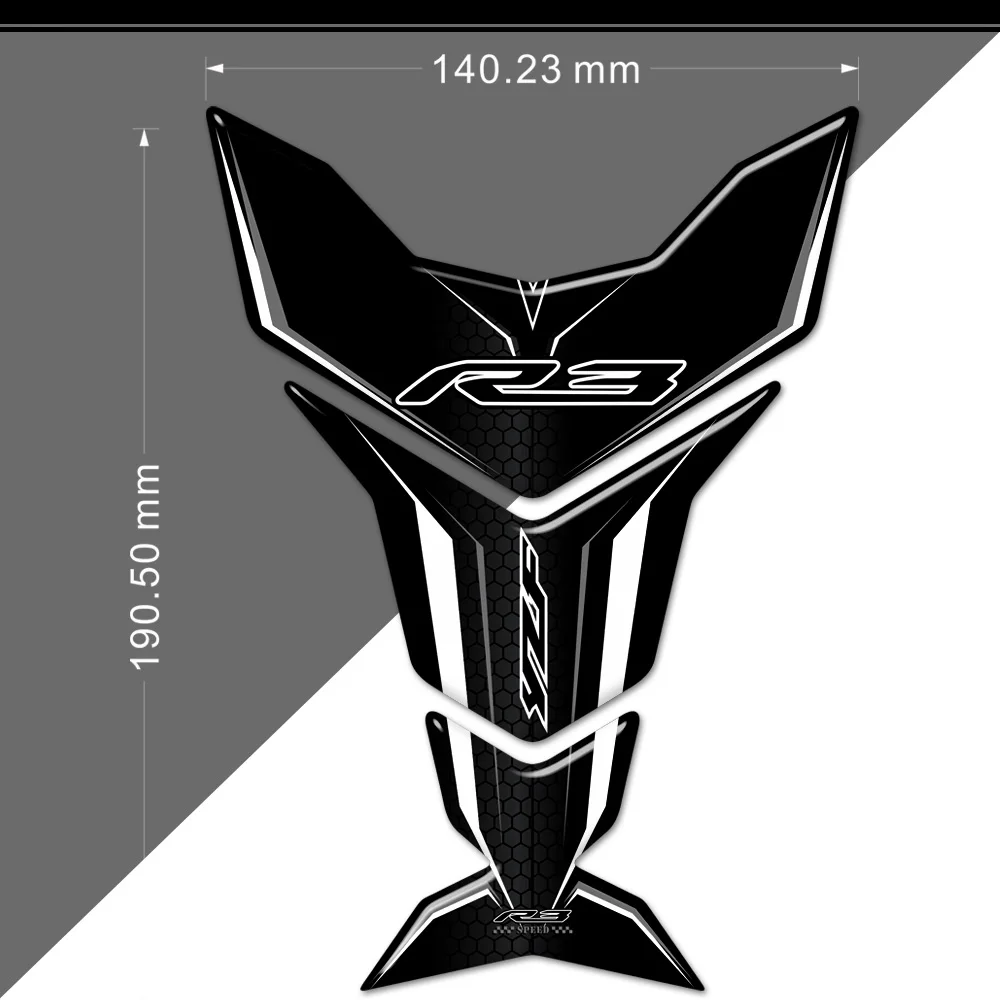 

R3 For YAMAHA YZF-R3 YZFR3 YZF R3 Tank Pad Stickers Decal Protector Fairing Emblem Badge Logo R3 Knee Windshield Windscreen