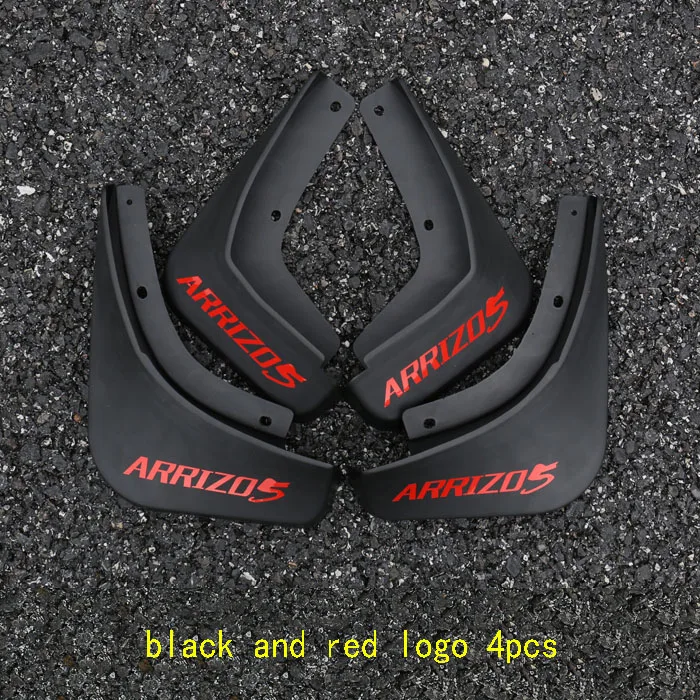 Для Chery ARRIZO5 ARRIZO 5- автомобильное крыло Колеса светоотражающий логотип мягкие резиновые крылья прочность и долговечность автомобильные принадлежности - Цвет: Red logo 4pcs