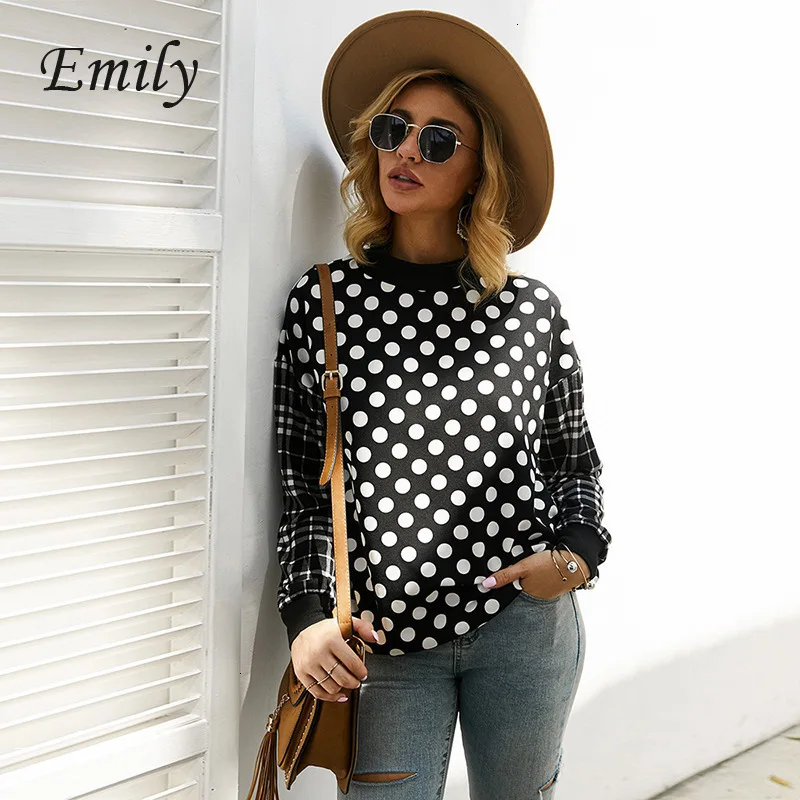 

Women Tops and Blouses 2019 Celmia Female Autumn Long Sleeve Asymmetrical Casual Shirts Loose Dot Print Blusas Mujer Plus Size