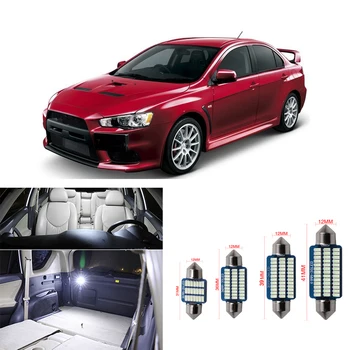

6pcs Super White Interior LED Package Kits Car-Styling Interior Car Light Lamp For Mitsubishi Lancer or Evolution X 2008-2012