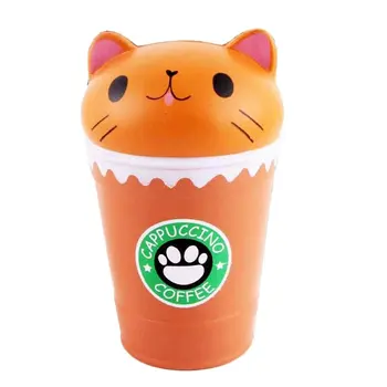 

Squishy Toy Kawaii Coffee Cup Cat Head Scented Toys Practical Slow Rising Squeeze Toys Anti-strss Best Gift Stress Reliever Toys