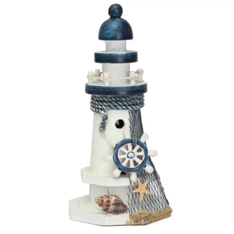 1 Piece Wrought Iron Nautical Lighthouse Lantern Candle Holders Sea Theme Home Cafe Tabletop Centerpieces