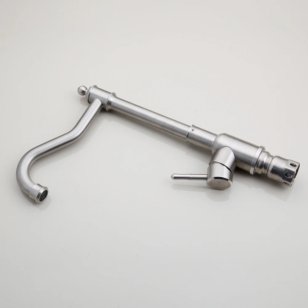 KEMAIDI Nickel Brushed Kitchen Faucet Single Hole Roatation Rotating Handle Cold And Hot Water For Kitchen And Bathroom Basin