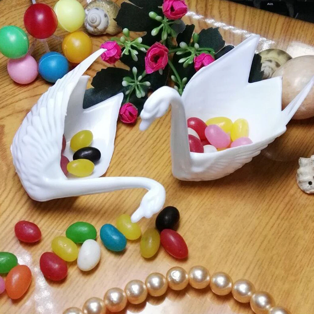 12 Pieces Elegant Swan Wedding Favors Boxes Baby Shower Candy Box Birthday Supply Gift