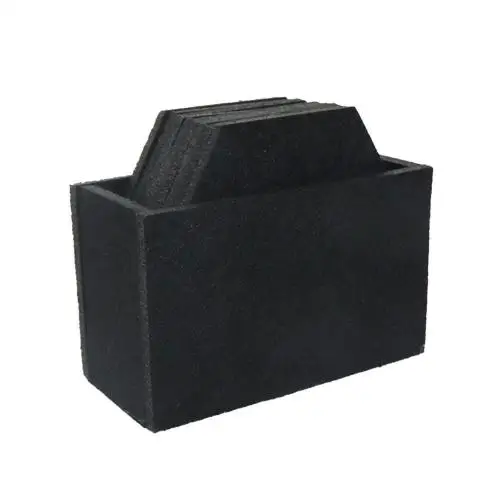 40%HOT8 pieces of felt, round, square, hexagonal, heat-insulating coaster, table protector, heat-resistant coaster, coffee, tea, Black 2