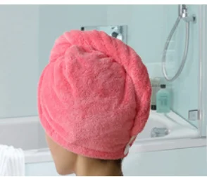 rose red Горячая Волшебная микрофибра для сушки волос полотенце обертывание быстросохнущая головная шляпа сухая ванна душ платок полотенце - Цвет: rose red