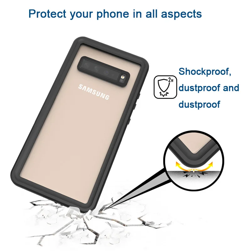 NTSPACE Новая мода IP68 Водонепроницаемый защитный чехол-подставка для samsung Galaxy S10 5G прозрачный пылезащитный Защитный противоударный чехол Крышка