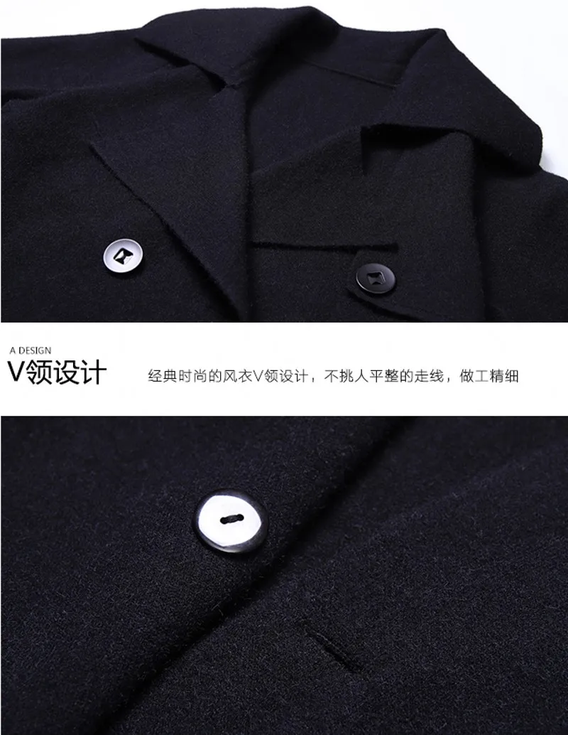 Solid Loose Women Long Double-faced cashmere Coat Fashion Casual Warm Women's Woolen Jacket Double Breasted Coat