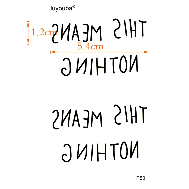 Это ничего временная татуировка наклейка-Татуировка английская буква хна тату наклейка s татуировки водонепроницаемые татуировки для мужчин