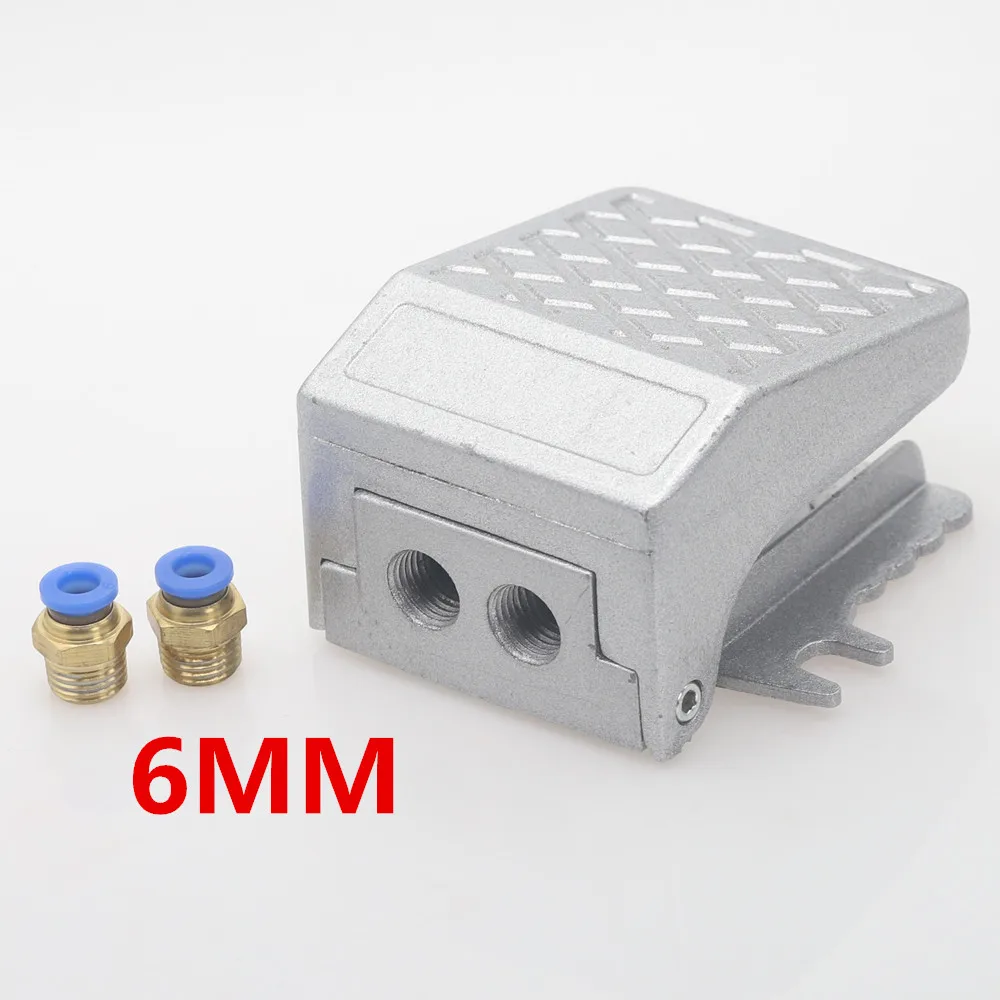 PC6mm 1 шт. сплав 1/" BSP резьбовой Воздушный Пневматический Педальный клапан ножной переключатель 2 способа 2 положения FV-02 - Цвет: PC6mm