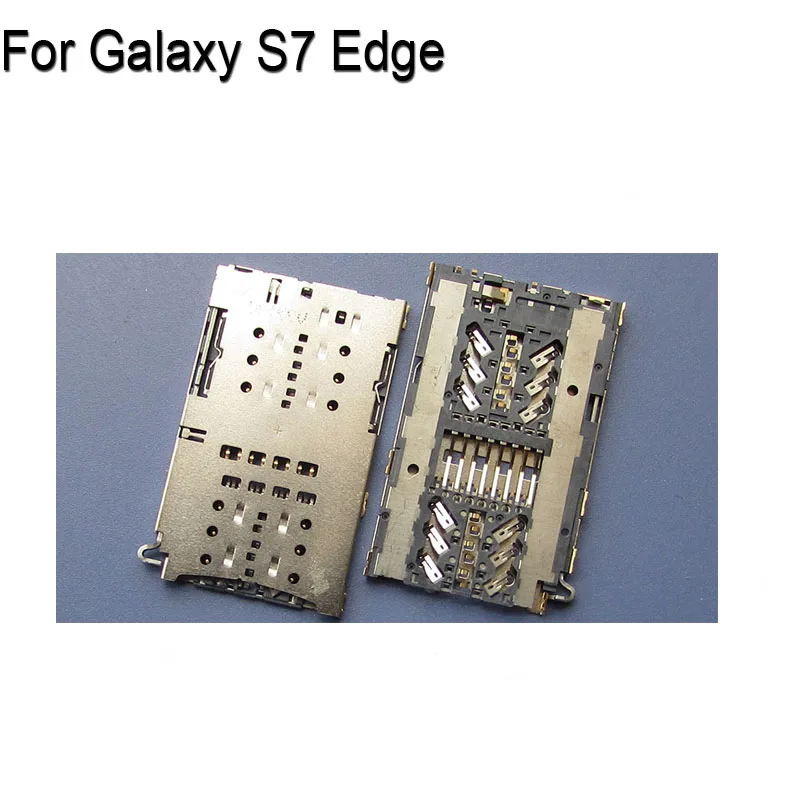 Original New For Samsung Galaxy S7 Edge SIM card Socket Reader Holder Slot GalaxyS7 edge Top Quality Sim Card socket Tray Parts | Мобильные