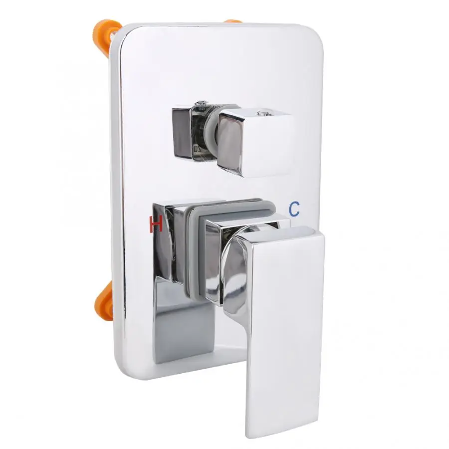 Смеситель для душа с 2 ручками варианта верхний комплект квадратный скрытый