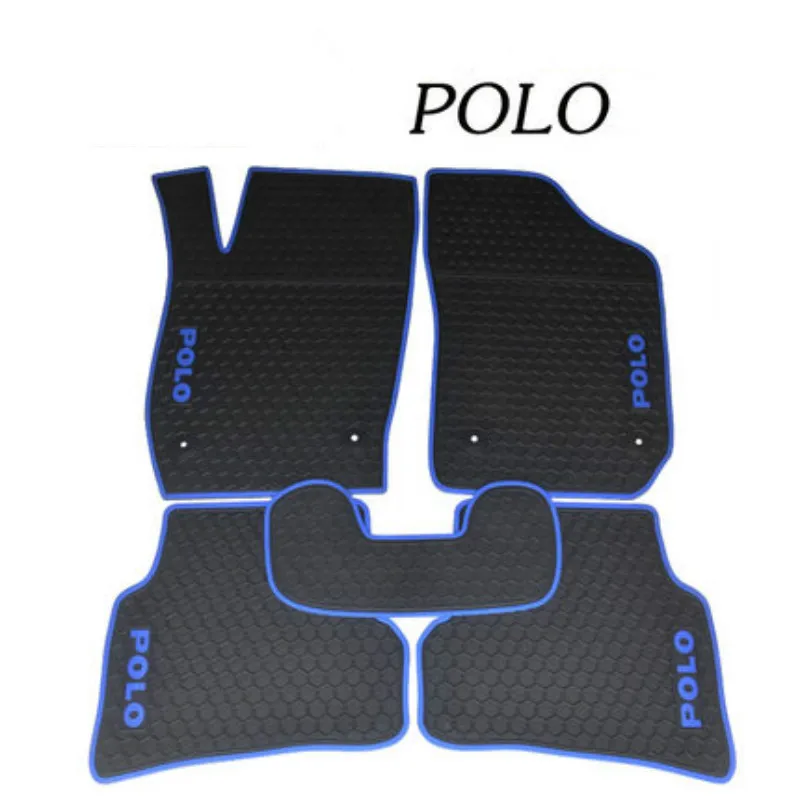 Rubber Car Floor Mats for Volkswagen POLO 20092019 Year and Old Polo Custom No Odor Carpets