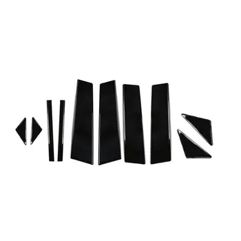 

10pcs Car Black Window Pillar Posts Trim Decor Parts For Mazda 3 Axela 2014-2017