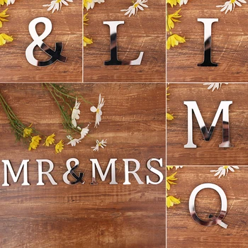 

New Acrylic Mirror 3D DIY wall stickers stickers English letters home decoration creative personality Special