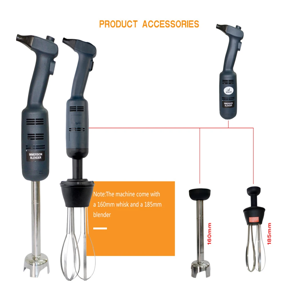 Commercial hand blender cooking bar electric ice cream stir bar stainless steel blender mixer