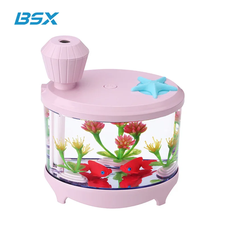 

Creative Aquarium Lighting Humidifier USB Mini Humidifier Desktop Colorful Small Night Lamp Humidifier Humidifier