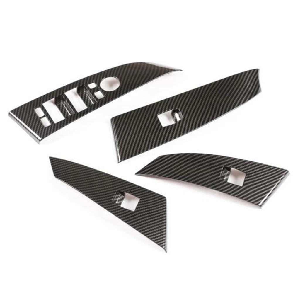 1 комплект интерьера автомобиля из углеродного волокна ABS Window отделка кнопки