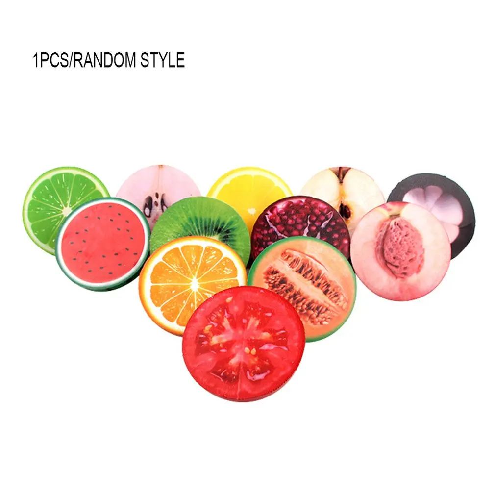 1pcs random color Мини-игрушка из искусственной кожи с искусственным мультяшным фруктом, медленно восстанавливающая декомпрессионная игрушка, мягкая игрушка для украшения торта, образец модели - Цвет: 1pcs random color