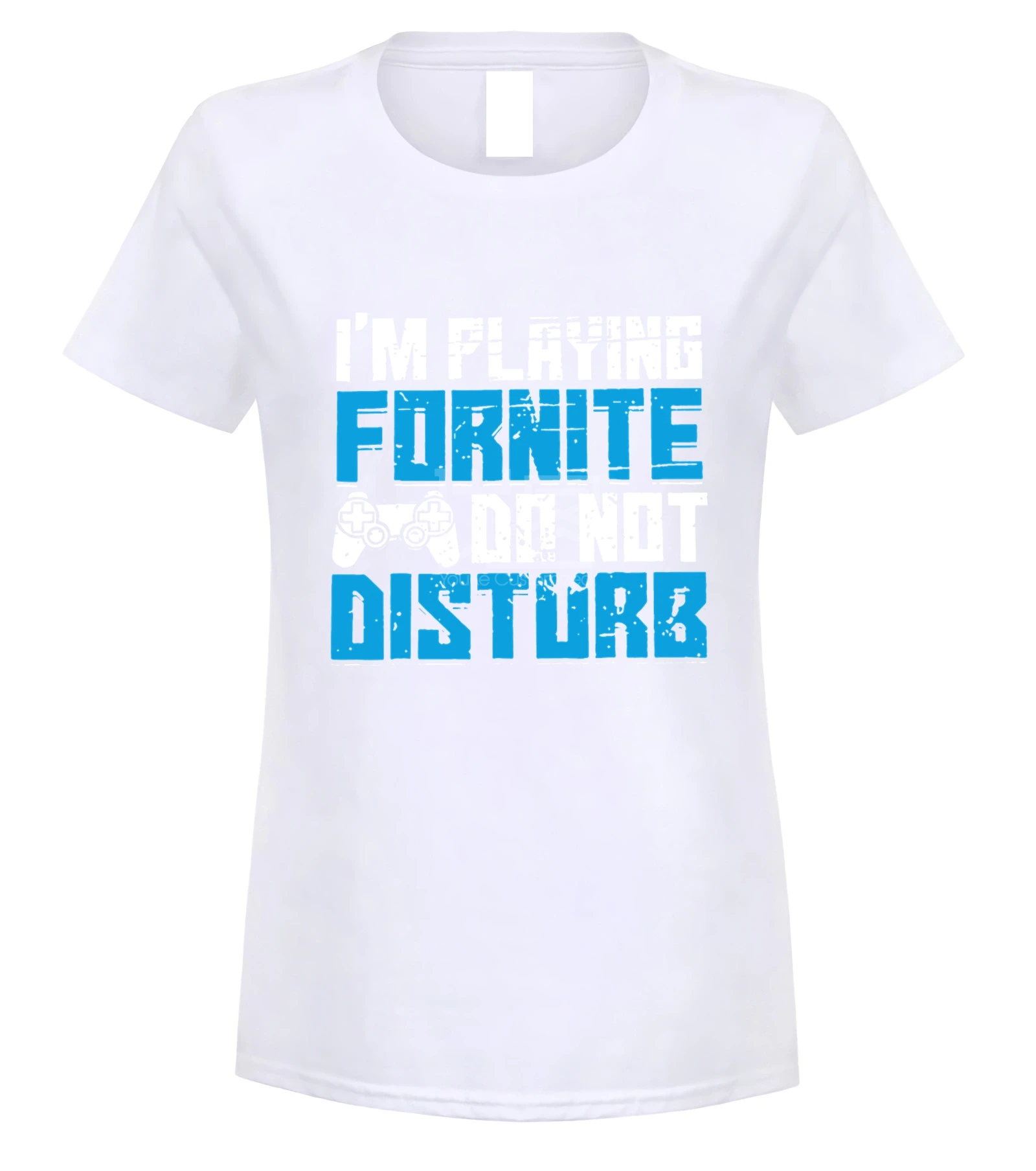 women white Брендовая мужская футболка с надписью I'm playing Fornite do not compart, забавная Мужская футболка с рисунком в стиле хип-хоп, хлопок, уличная футболка - Цвет: women white