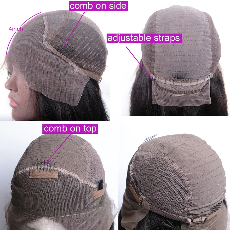 13x4 straight bob lace front wigs brazilian short human hair wigs lace front human hair wigs for women non-remy 150% density