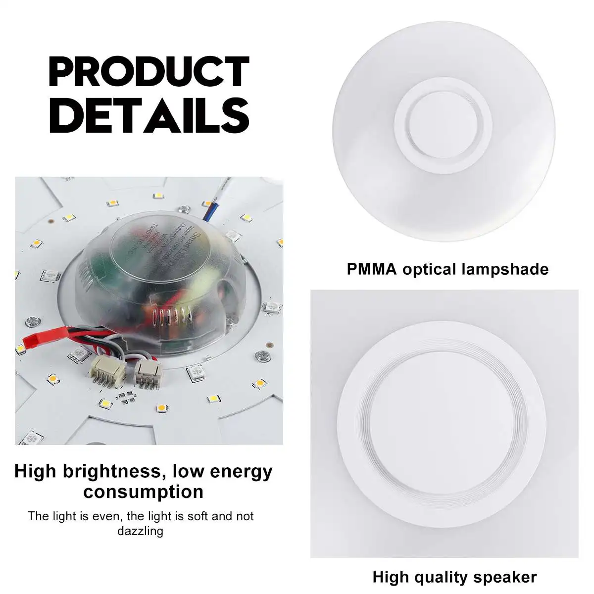 Luzes de Teto Iluminação para Casa Teto com Controle Moderno Bluetooth Música Quarto Luz Inteligente Lâmpadas Remoto Rgb Led 300w App Online shopping
