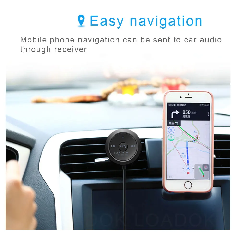 LoadOK-Bluetooth-Hands-free-Car-Kit-FM-transmitter-Music-Receiver-33