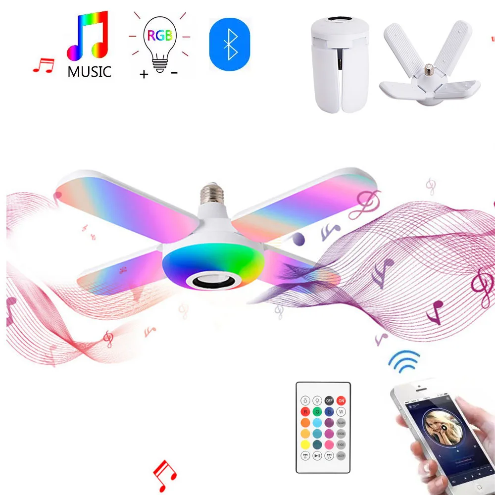 Беспроводной Bluetooth музыкальный RGB-светильник XRYL с четырьмя листьями
