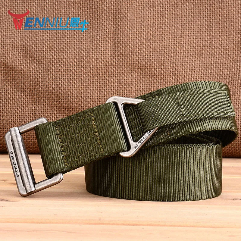 

Enniu Outdoor Tactical Belt CQB Canvas outside Belt Black Hawk Rappel Rescue Nylon Waistband