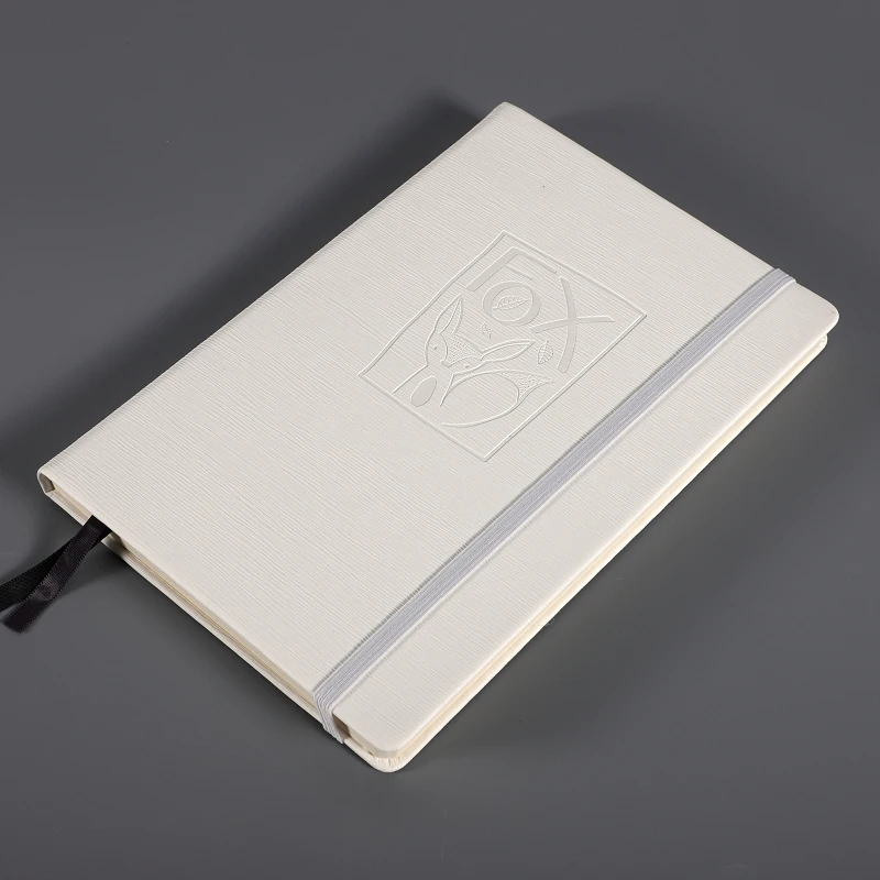 White Notebook Блокнот в твердом переплете с лисой бумагой с подкладкой, плотная 100 г/см бумага для письма, красивый кожаный блокнот формата А5 для женщин - Цвет: White Notebook