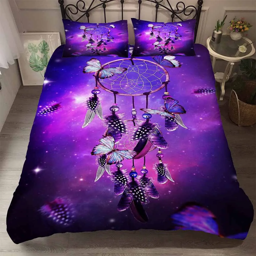BEST.WENSD животного king size комплекты одеял 2/3 шт./компл. в богемном стиле коричнево-серый цвет фона постельных принадлежностей класса люкс в стиле «Ловец снов»; постельные принадлежности